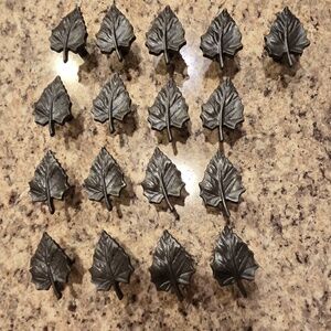 Bronze Metal Leaf Cabinet Pulls